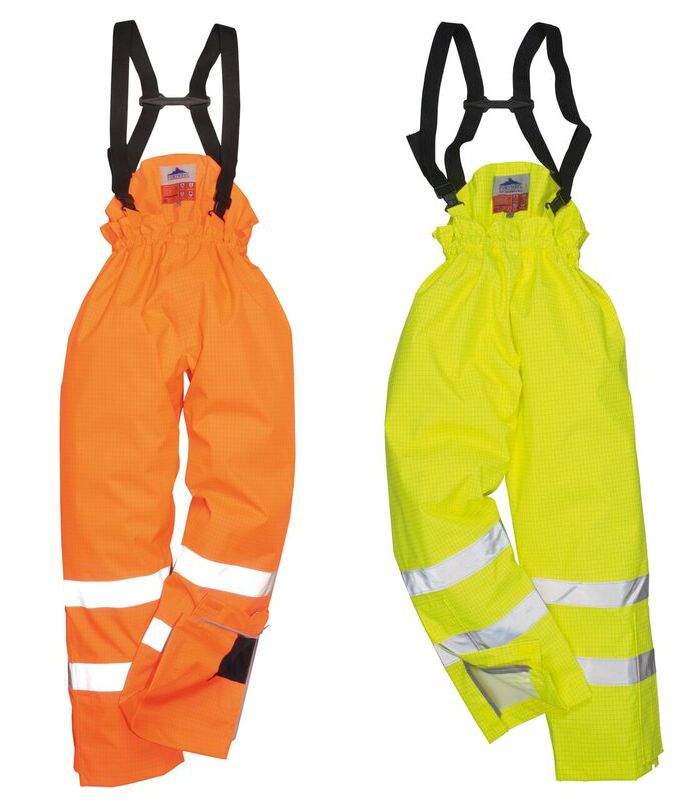 S781 Lined Hi Vis Anti Static FR Trousers